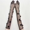 Halloween Spetsblomma Handskar Eleganta Kvällsfest Handbeklädnad Accessoar Stretchiga Andningsbara Polyester Dam Kostym Handskar