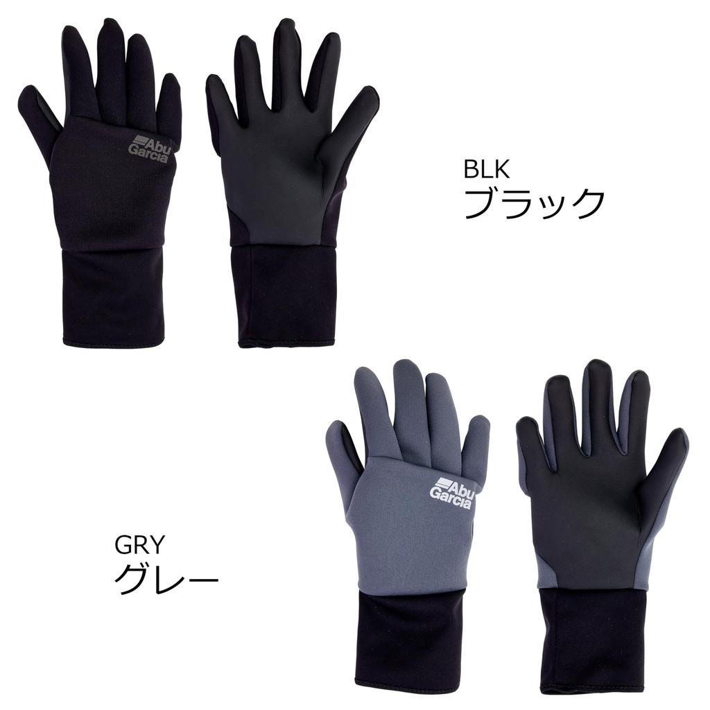 Abu Garcia Long Cuff Full Finger NP Size 1634057 Gloves, Gray, L,