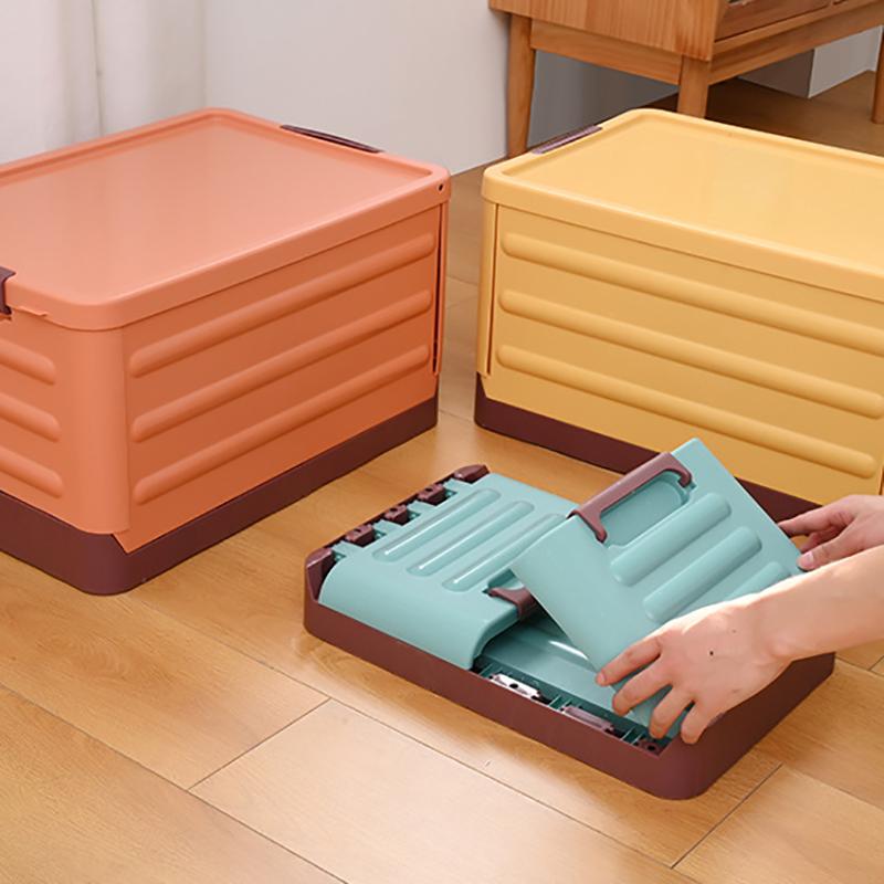 Removable Storage Box Folding Storage Box Multifunction Foldable Organizer Container Plastic Sundries Storages Supplies Organizer Box with Lid