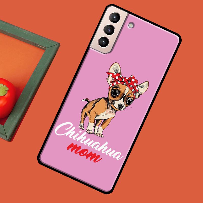 Love Chihuahua Dog Mom Puppy Soft Case For Samsung Galaxy S23 S22 S21 Ultra Note 20 Note 10 S8 S9 S10 Plus S20 FE Cover