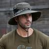 Moda Verão Chapéu de Balde Chapéus de Sol para Homens Pesca ao Ar Livre Viagem Safari Proteção UV Chapéus de Praia Malha Respirável Chapéu de Aba Larga
