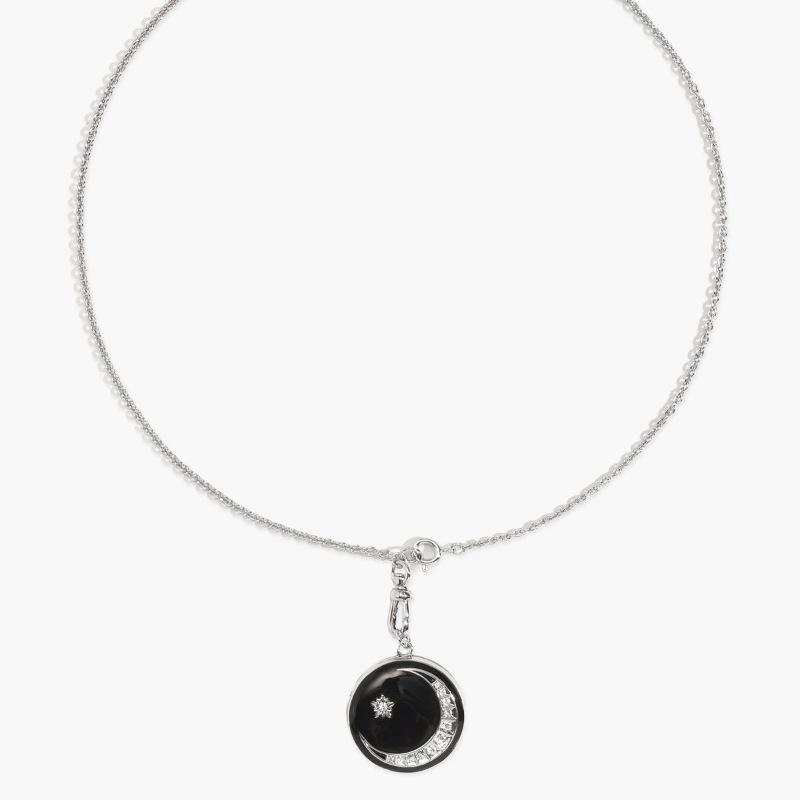

Light Luxury Octagram Moon Star Zircon Opening And Closing Photo Box Pendant Necklace Niche Valentine S Day Commemoration
