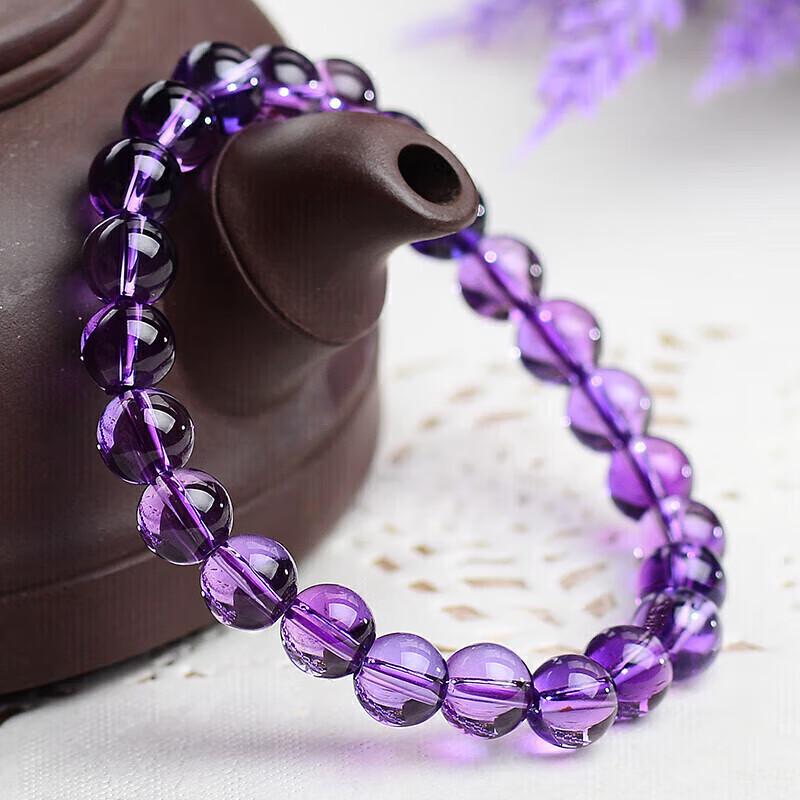 Premium 7-8mm Natural Amethyst Bracelet