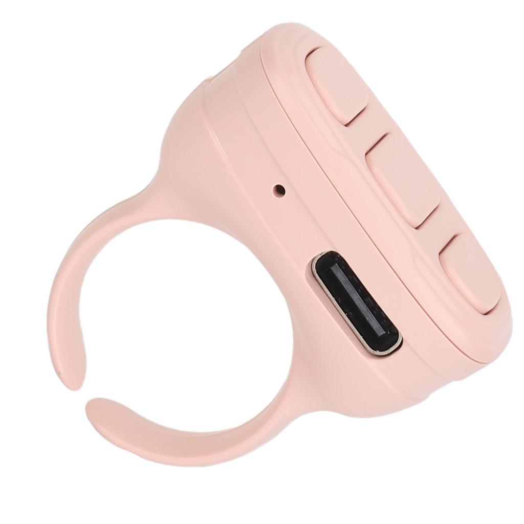Remote Control App Page Turner Wireless Selfie Bluetooth 5.0 App Scrolling Ring for IOS for Android for Harmony OS Pink