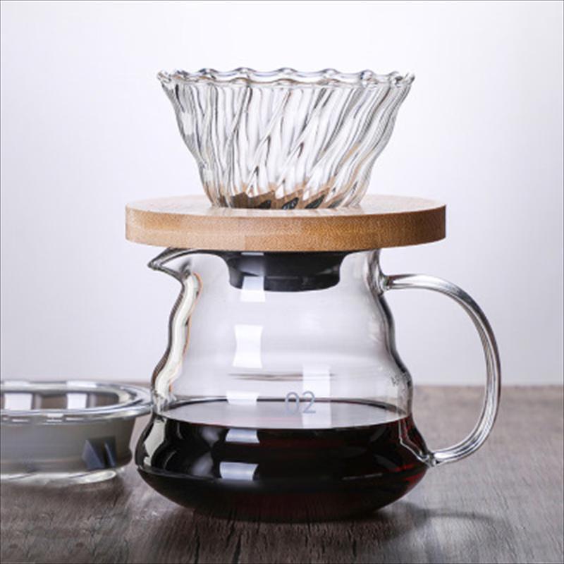 Ally Pour Over Coffee Pot - 500ml High Borosilicate Glass with Cloud Drip Filter