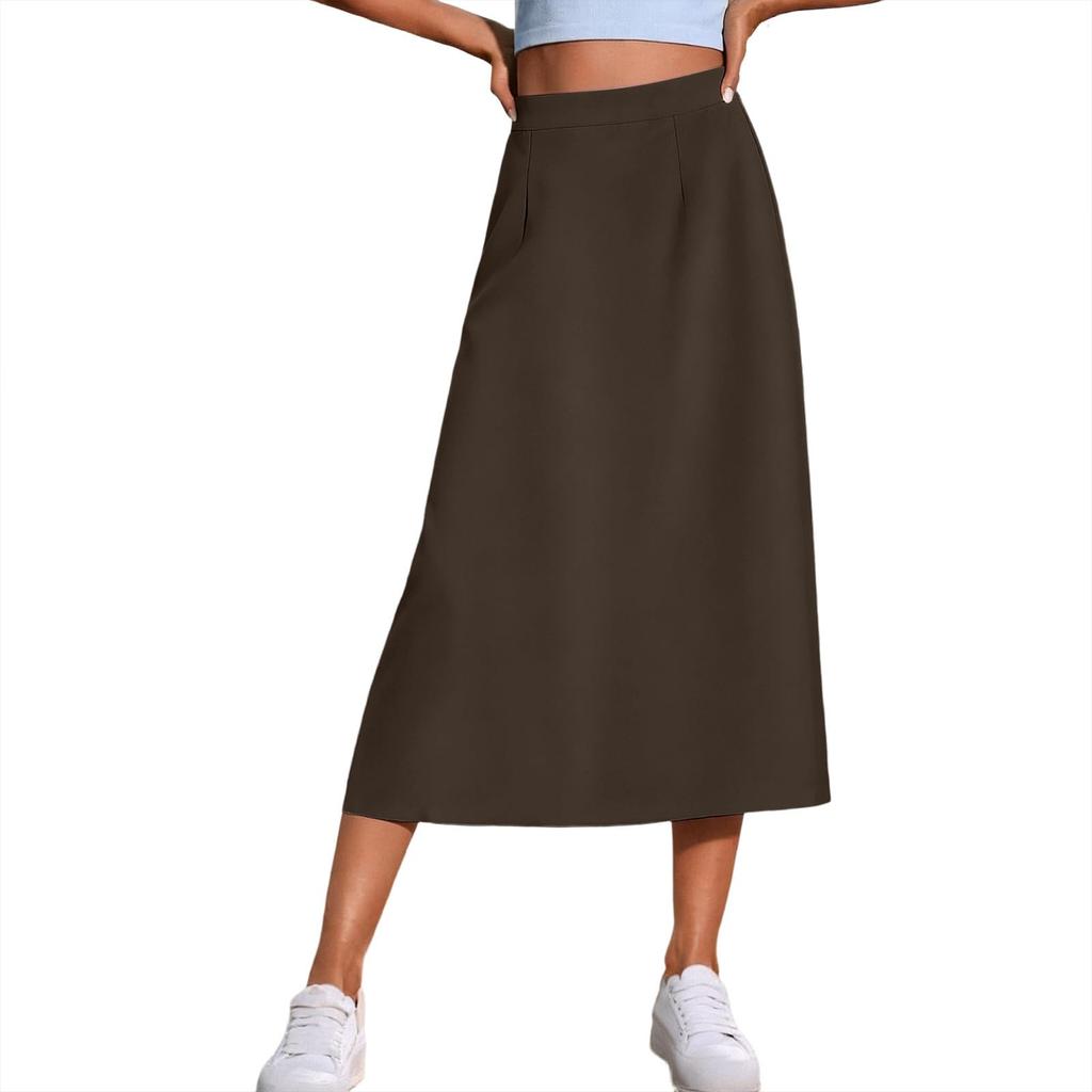 Modischer Damen-Freizeitrock mit hoher Taille - Farbe A-Linie