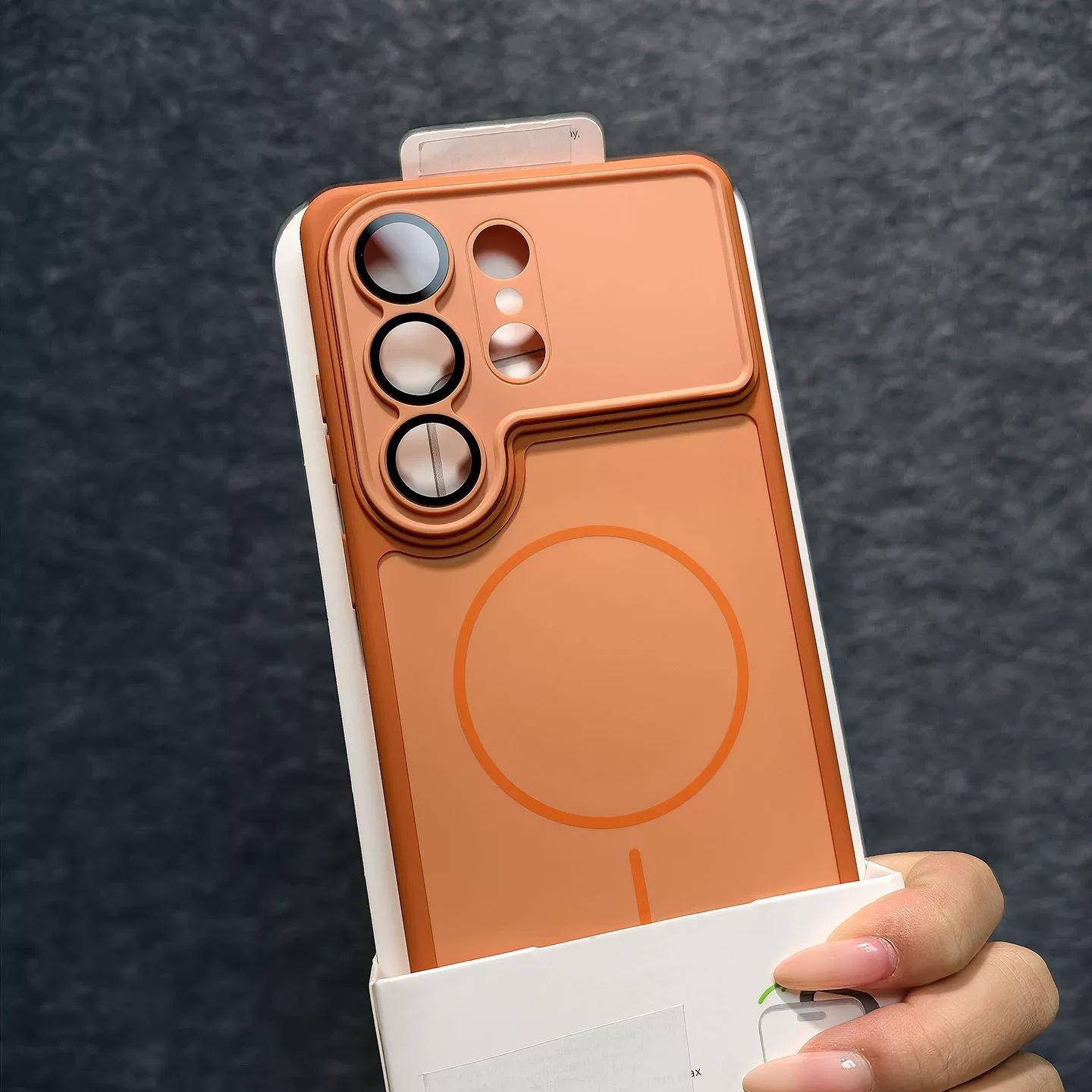 

Applicable to Samsung S26Ultra contrasting color skin-sensitive magnetic mobile phone case S26 + advanced matte anti-drop protection samsung s26ultra