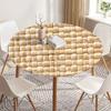 Round Table Cover 47.24" Washable Tablecloth with Elastic Edge 3D Stain-Resistant Table
