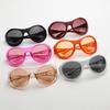 New Fashion Trendy Sunglasses Anti UV Big Frame Oval Glasses Personalized Retro Street Po Glasses Female