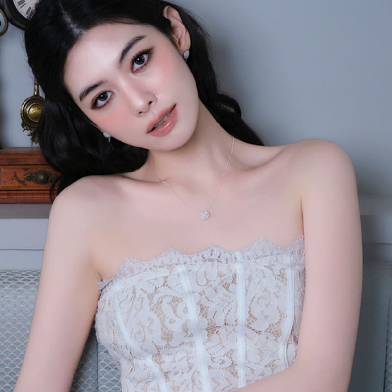 reve DQ pave square necklace