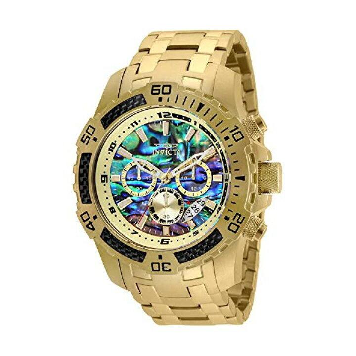 Used Invicta Invicta Pro Diver Scuba 25094 Chronograph Fearless and beautiful blue dial & gold 100m waterproof Not sold in Japan so difficult to