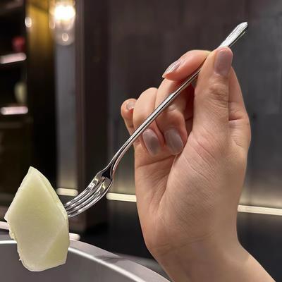 5 Stück Vorspeisen-Dessertgabeln Edelstahl Salat Obst Probiergabeln Multifunktionale Cocktailgabeln für Party Reise