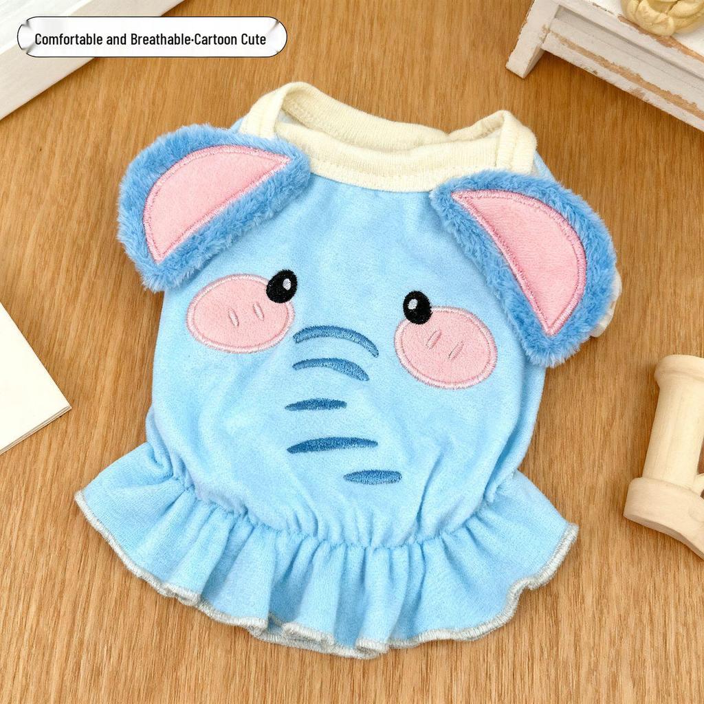 Warm Cartoon Animal Apparel for Pets: Teddy, Bichon, Corgi, Cat
