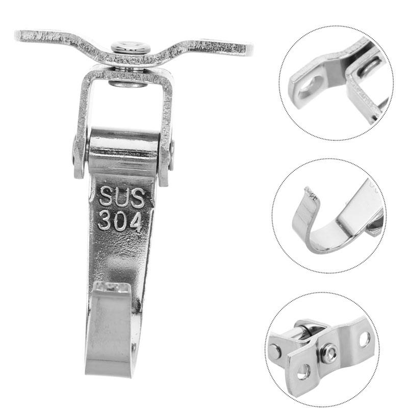 4pcs Stainless Steel Heavy Duty Ceiling Hook Rotating Hanger For Fan Light Fixture Indoor Outdoor Mounting