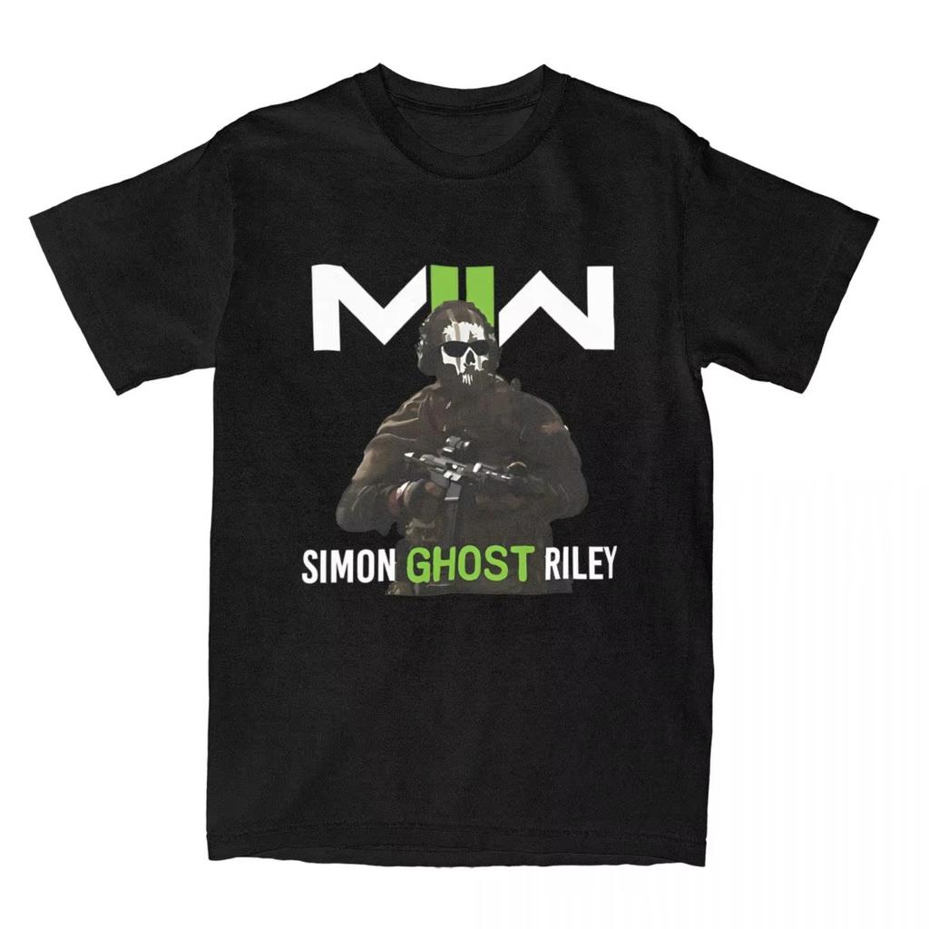 Call of Duty Ghost MW2 T-Shirt Men's Women Clothing O-neck Short Sleeve Top Trendy Streetwear Casual Cotton Summer Oversized Tee