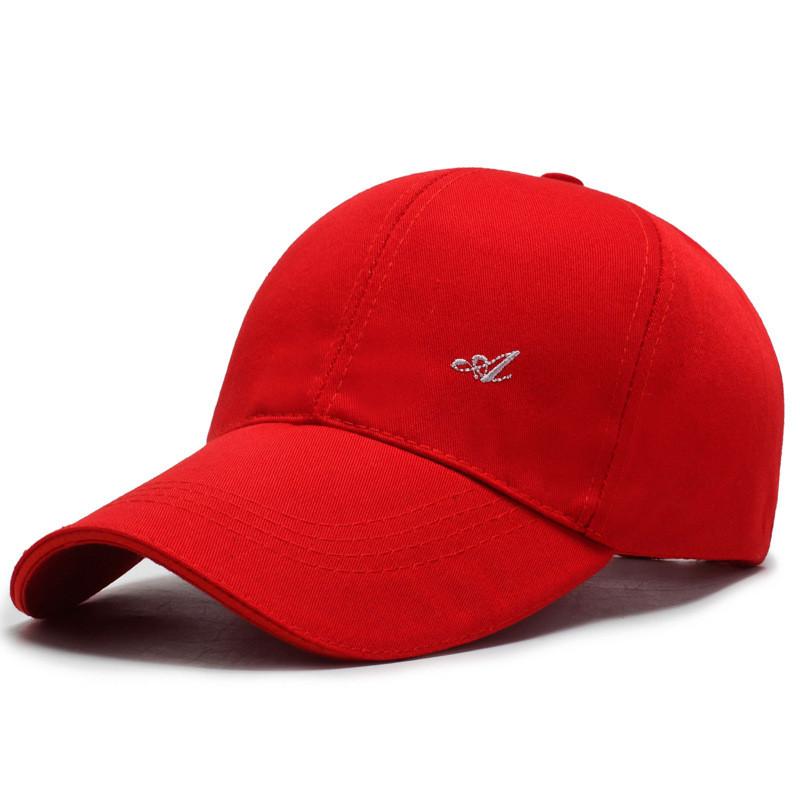 Adjustable Cotton Baseball Hat For Men Sunshade Windproof Casual Spring Summer красный