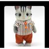 Original Forest Animal Family 1:12 Mini Dollhouse Furniture Rabbit Bear Dog Cat Pets Figure Toy Dolls Kids Gift