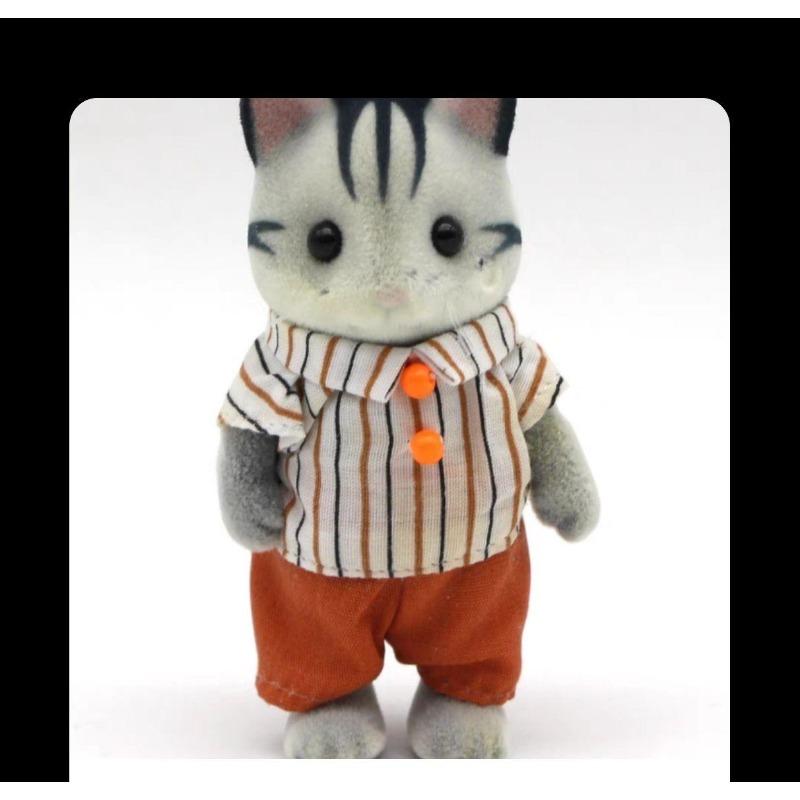 Original Forest Animal Family 1:12 Mini Dollhouse Furniture Rabbit Bear Dog Cat Pets Figure Toy Dolls Kids Gift