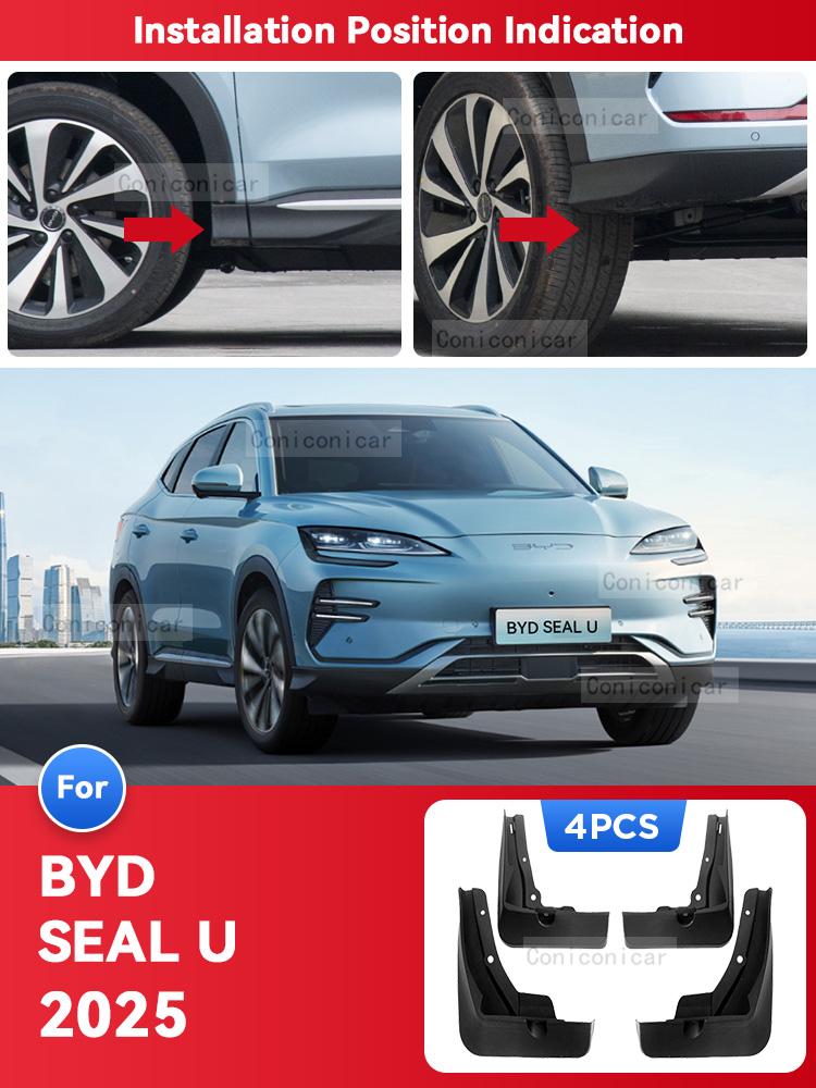 For BYD SEAL U 205 Mud Flaps Splash Guard Mudguards MudFlaps Front Rear Fender Styling Mud Flaps Accessories