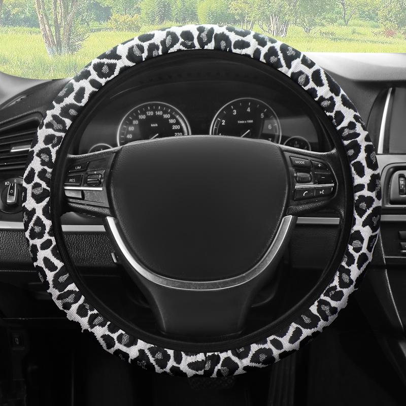 Elastic Stretch Steering Wheel Cover Without Inner Ring Fits 14.5-15in Steering Wheels, Breathable Linen,  Odorless, Easy Carry