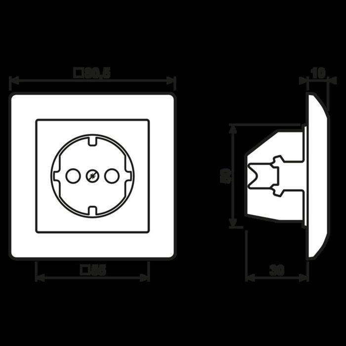 Jung Simple Insert Socket 2P+T Alpine-white AS1520KIWW 1 Pc(s)