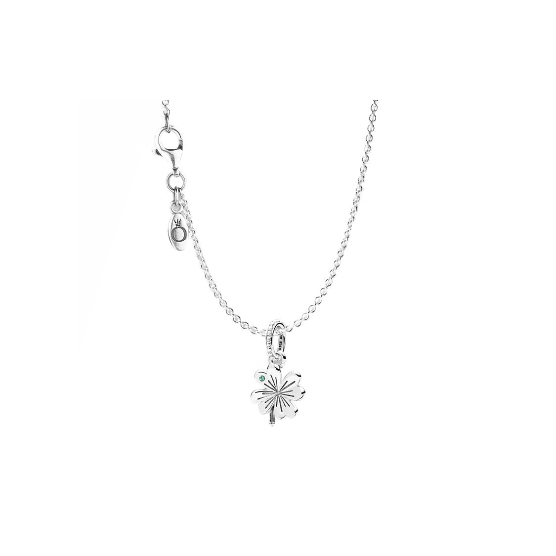 Pandora Lucky Four Leaf Clover Pendant And Necklace Women necklace Silver R800180 45