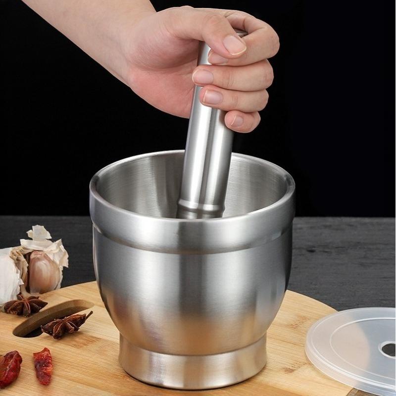 Stainless Steel 316 Garlic Grinder Handmade Kitchen Tool for Making Garlic Sauce Perfect for Household Use Food Safe