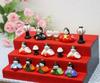 Glass Square Adorable Glass Hina Doll Display Set 3-Tiered (Large)