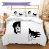 Biancheria da letto con motivo del cartone animato Son Goku, Set piumone Copripiumone Federa Regalo di Compleanno per la Casa (1 * copripiumino + 2 * federa, senza nucleo)