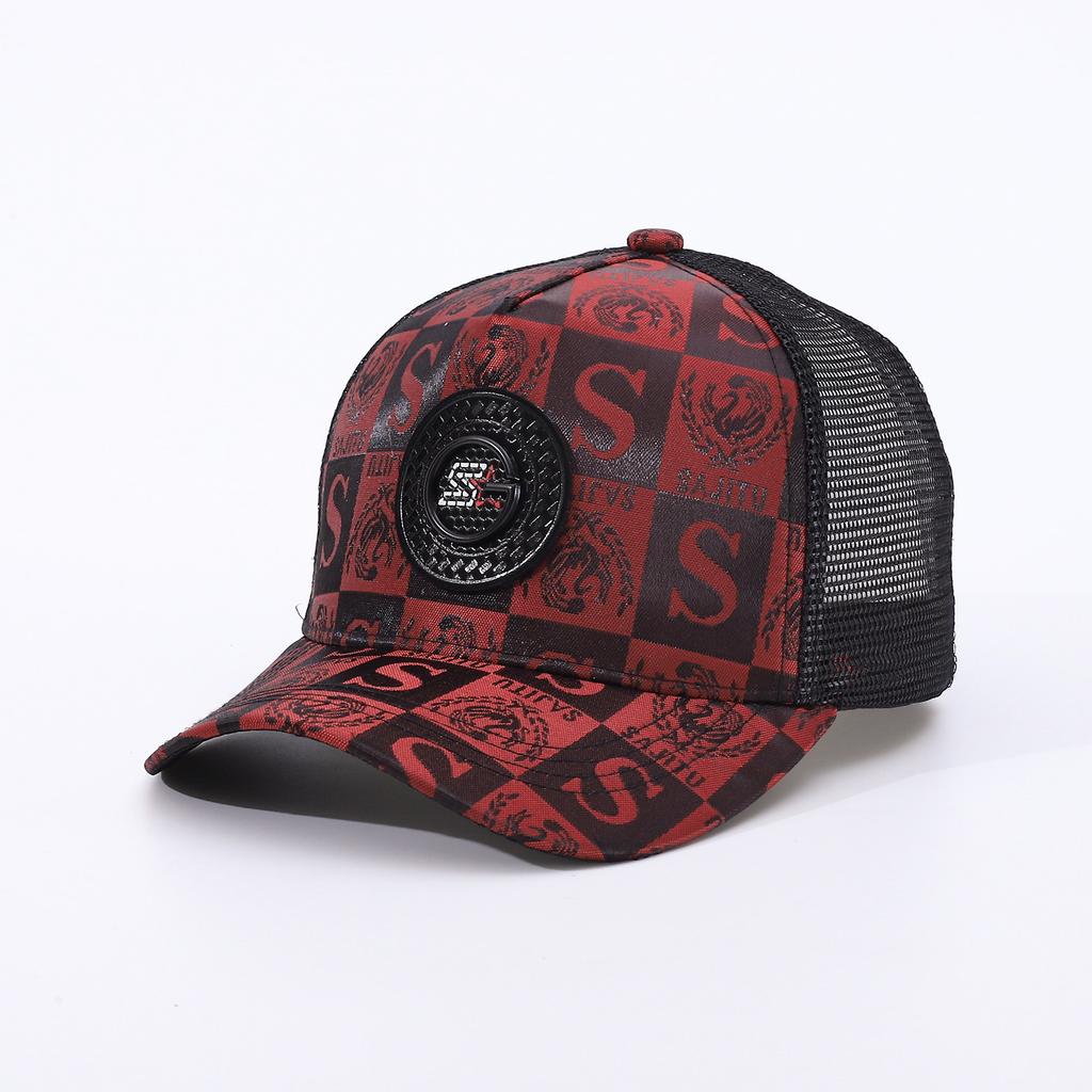 Outdoor Trend Baseball Cap Fashion Men'S Cap European Retro Letter Printed S Label Breathable Mesh Cap