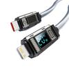 Toocki Zinc Alloy 20W Fast Charging Cable with Digital Display for Apple 14/13