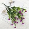 Artificial flowers seven cross Milan Eucalyptus Camellia office UV fake flowers plastic bouquet wedding home decoration