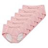 6 ks/Sada Dámské Menstruační Kalhotky Střední Pas Pohodlné Mají kapsu Kalhotky Šortky na Menstruaci L-4XL