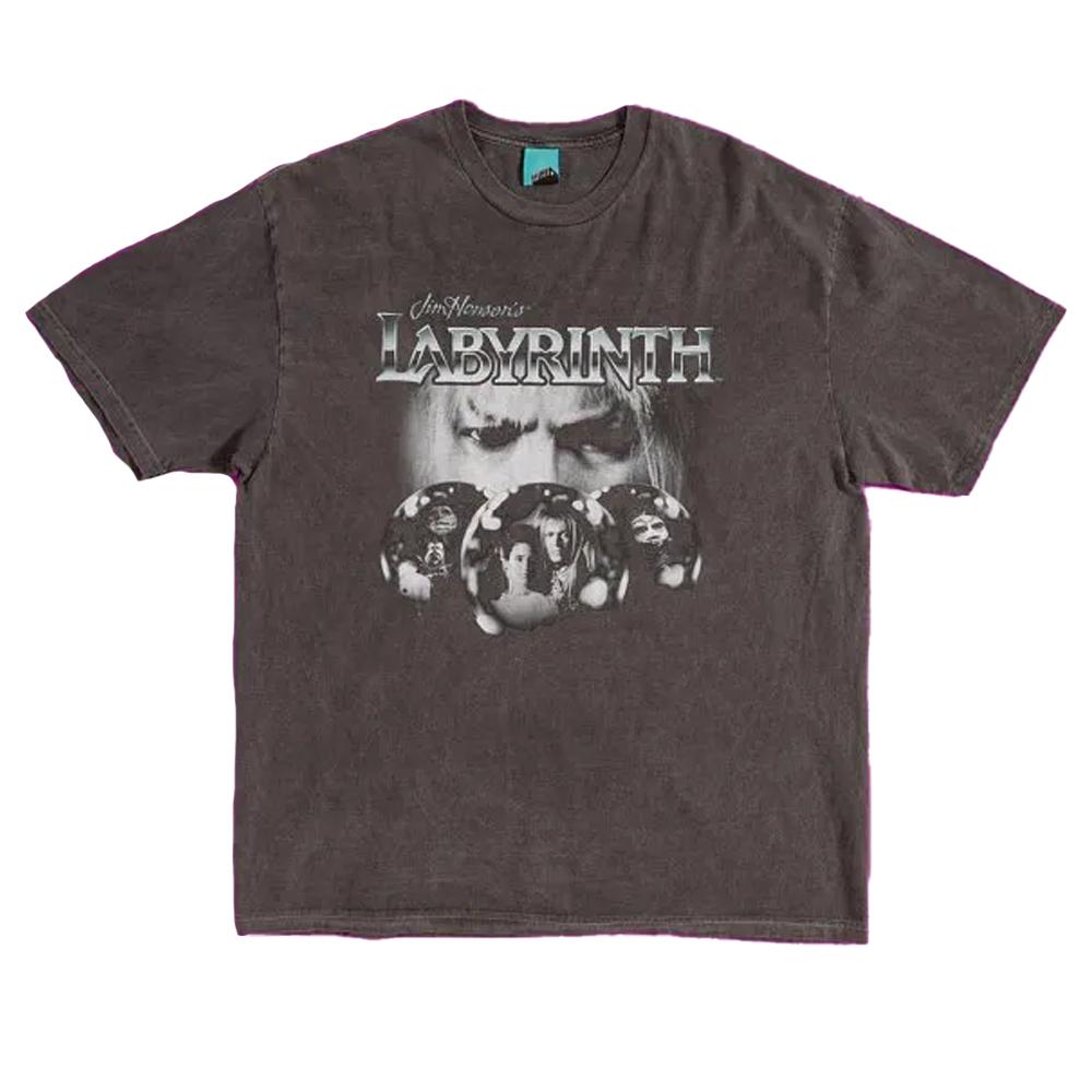 Labyrinth Unisex Adult Jareth The Goblin King Crystal Ball Vintage Wash T-Shirt