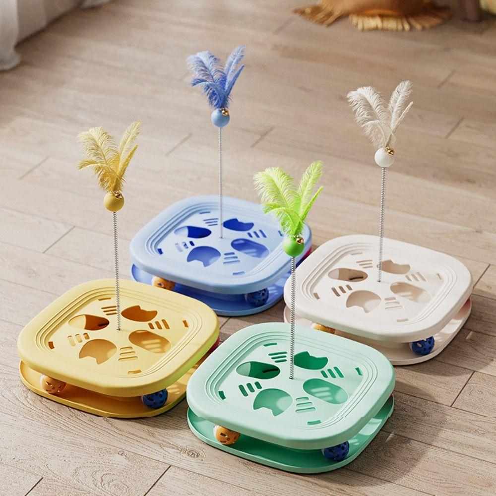 Funny Interactive Cat Puzzle Box Creative Cat Teasing Box Kitten Track Ball Toy  Indoor Game