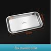 Dental Use 304 Stainless Steel Flat Bottom Instrument Tray