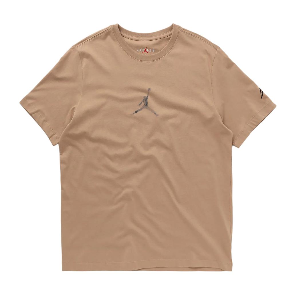 Jordan Logo Printed Short Sleeve T-Shirt Men Tops Brown FD7029-200