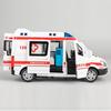 White Ambulance Medical Vehicles Toys 1/36 Alloy Diecast Car Model with Light&Sound