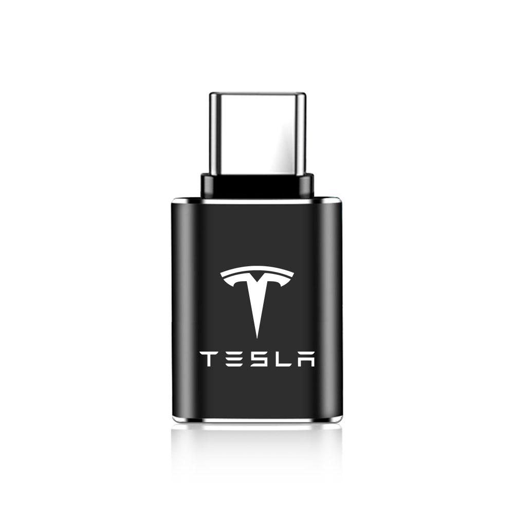

OTG USB 3.0 To Type C Adapter Converter Phone Charging Cable Charger For Tesla Model 3 Y S X 2017-2023 Roadster SpaceX Coil Mod