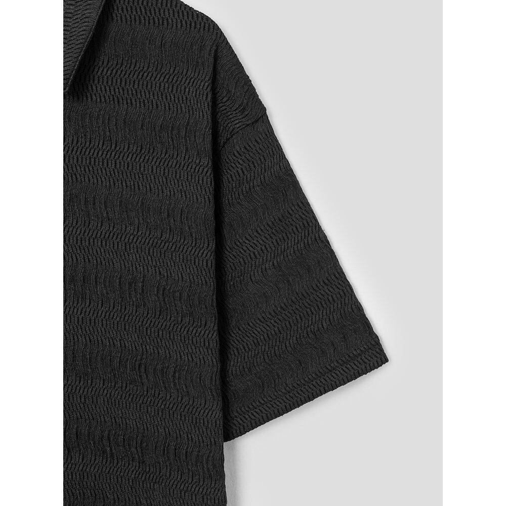 SHIFT.G Wave Texture Polo Black