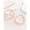 Exaggerated Handmade Woven Shell Large Circle Earrings For Women Summer Beach Vacation