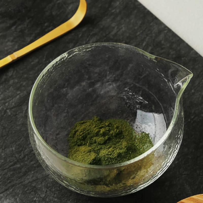 Set of 7 Japanese Glass Matcha Tea Set Momohonri Tea Brush Matcha Bowl Song Dynasty Tea Dispenser