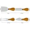 4 Pcs Cheese Knives Set Stainless Steel Cheese Slicer Cutter with Wooden Handle Cheese Butter Spreader Set YY062 6