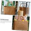 BESPORTBLE 1pc Woven Basket Outdoor Basket Baskets Basket for Fruit Large Woven Baskets for Storage Flower Woven Basket Wicker Basket with Plastic