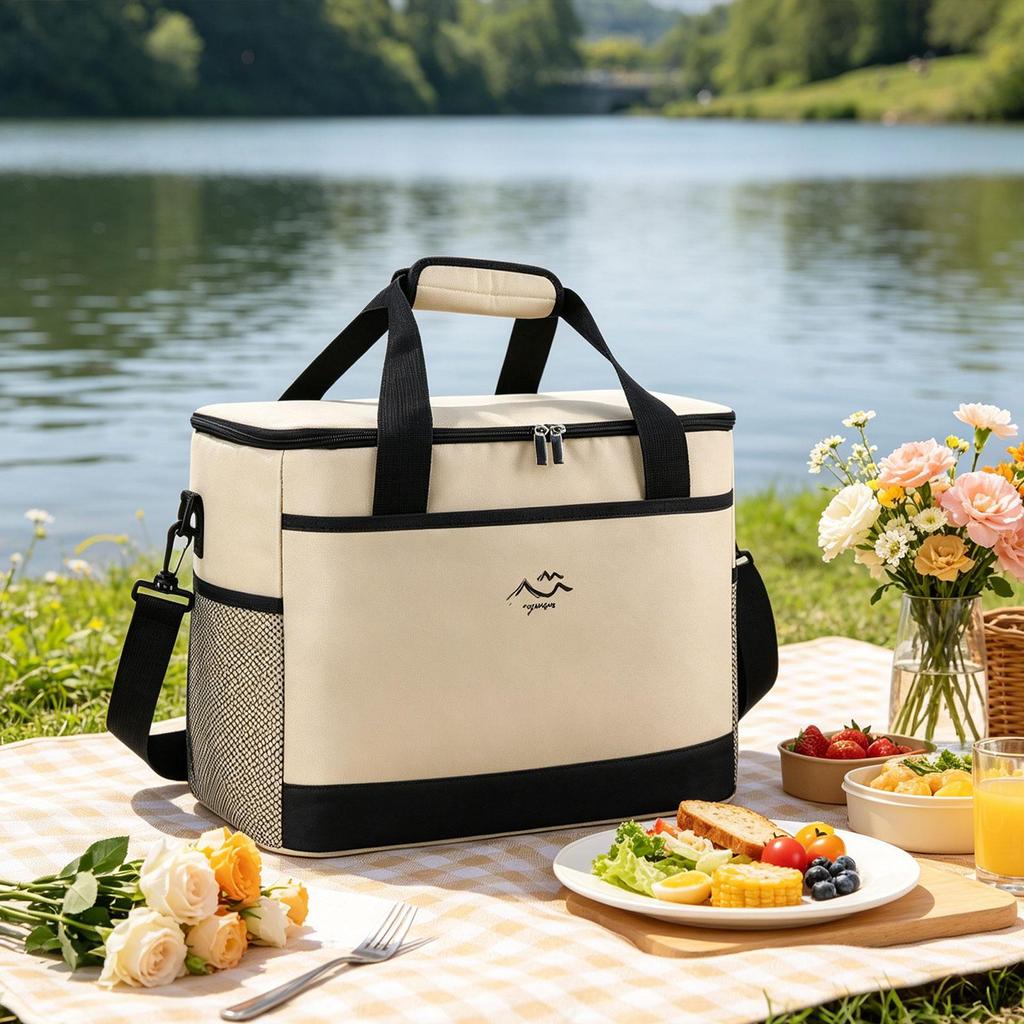 Insulated Picnic Bag Lunch Box Leakproof Oxford Cloth Waterproof Design Suitable for Outdoor