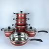 12-Piece Stainless Steel Cookware Set with Thickened Composite Bottom: Includes Frying Pan, Soup Pot, and Milk Pot.