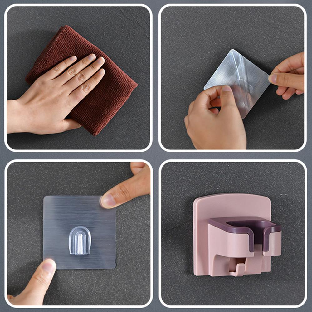 Punch-free Bathroom Organizer Wall Mounted Storage Rack Hairdryer Holder Wall Shelf Hanger