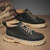 Scarpe alte autunno primavera e autunno interno nero rialzo stivali Martin a mezza altezza leggere da alpinismo casual