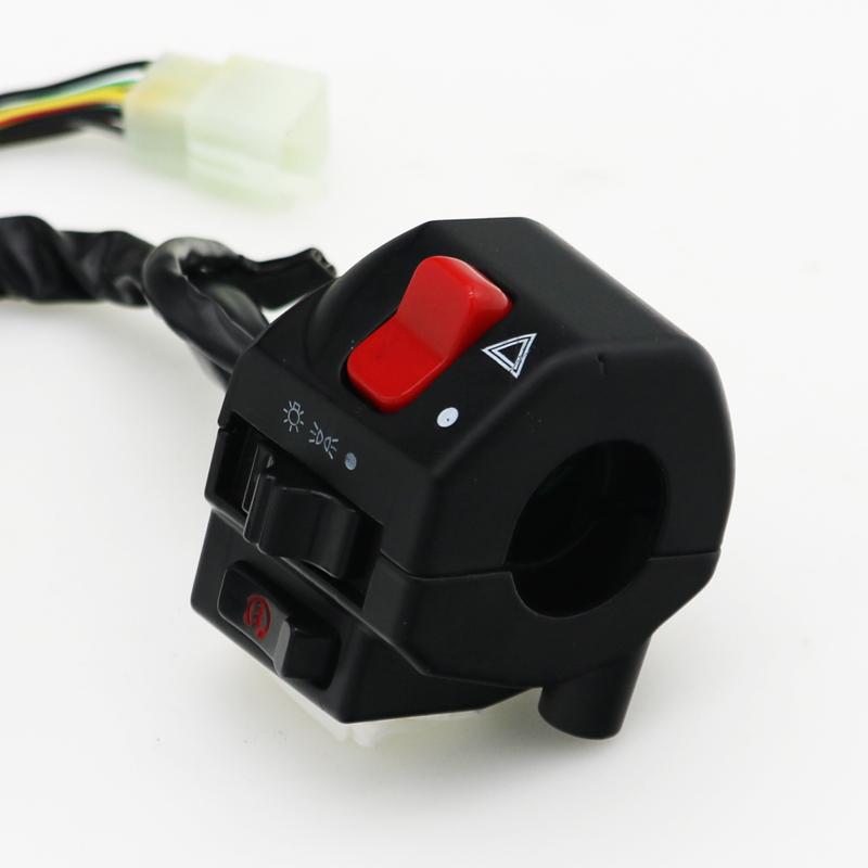LMoDri Black Universal Aluminum 7/8" 22MM Motorcycle Switch Handlebar Motorbike Horn Turn Signal Headlight Control