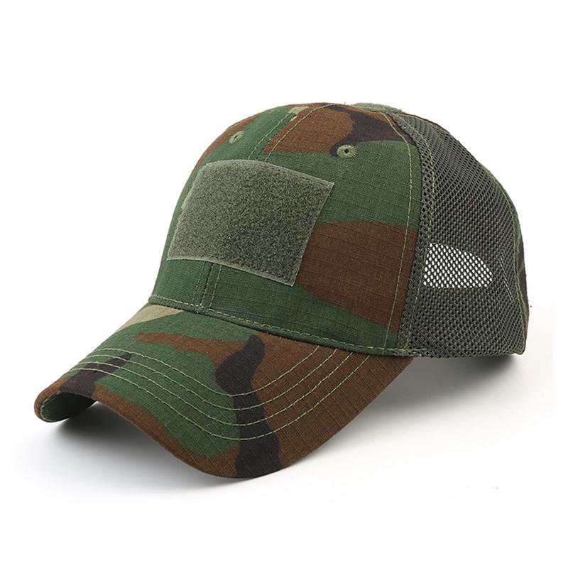 Tactical Army Hat Outdoor Sport Snapback Stripe Military Hats Camouflage Hat Simplicity Army Camo Hunting Mesh Cap